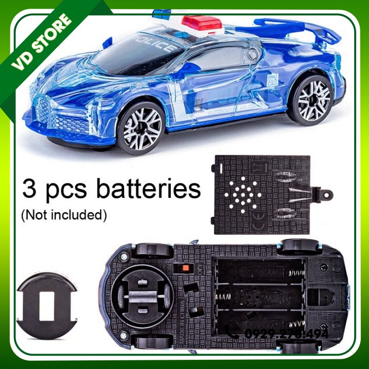 Đồ Chơi Ô tô Bugatti Chạy Pin Phát Sáng Tự Di Chuyển Có Đèn Nhạc - Tặng Pin AA