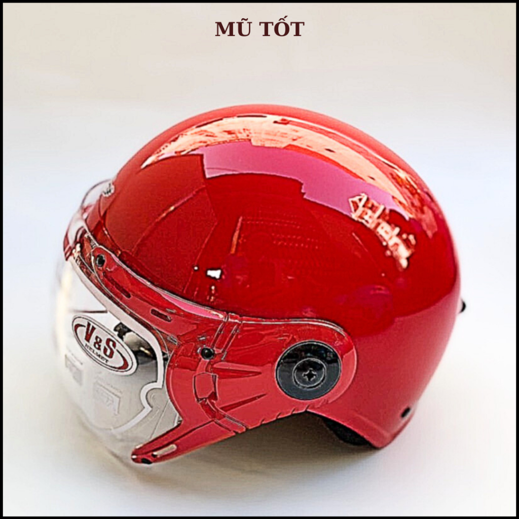 Mũ bảo hiểm nửa đầu có kính siêu đẹp - VS105k -đủ màu - bảo hành 12 tháng