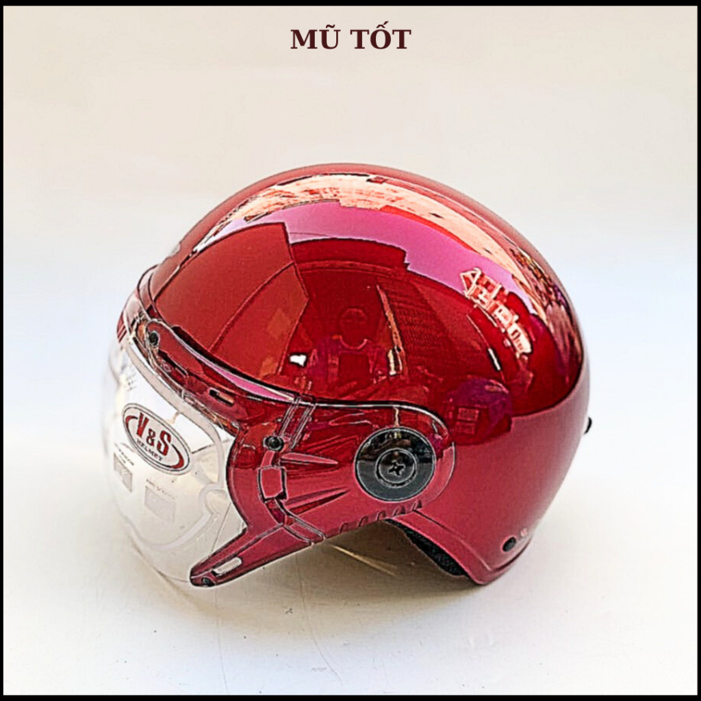 Mũ bảo hiểm nửa đầu có kính siêu đẹp - VS105k -đủ màu - bảo hành 12 tháng