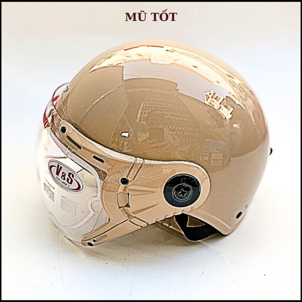 Mũ bảo hiểm nửa đầu có kính siêu đẹp - VS105k -đủ màu - bảo hành 12 tháng