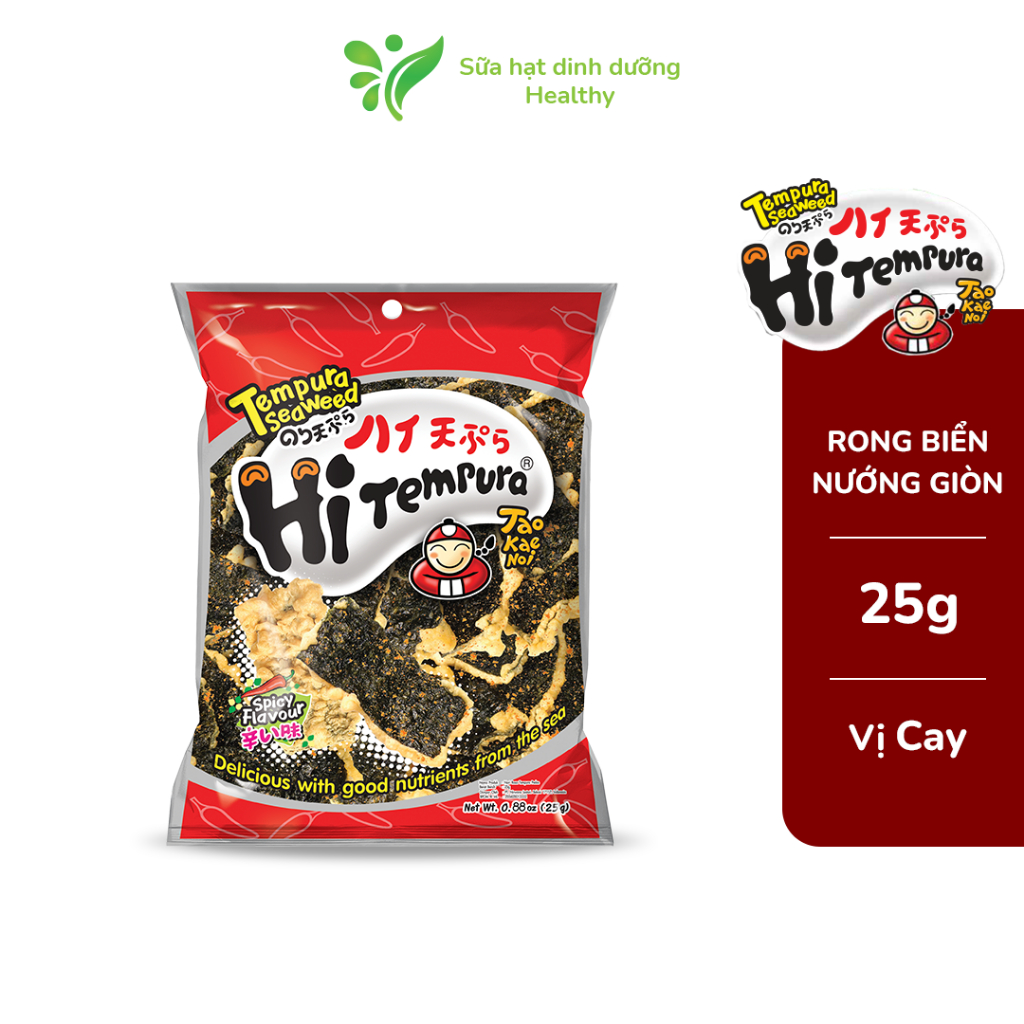 Snack rong biển Taokaenoi HI TEMPURA Vị Truyền Thống/ Cay