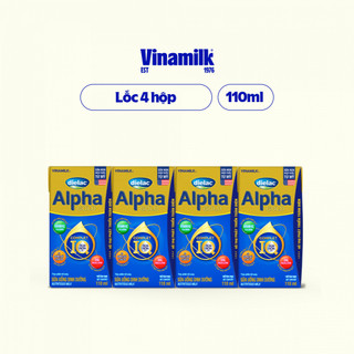 - lốc 4 hộp sữa bột pha sẵn dielac alpha gold - hộp 110ml
