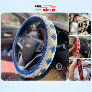Bọc vô lăng hạt cườm cho xe tải, bọc size 40cm - 42cm - 45cm , chống mồ hôi tay, chống trơn trượt