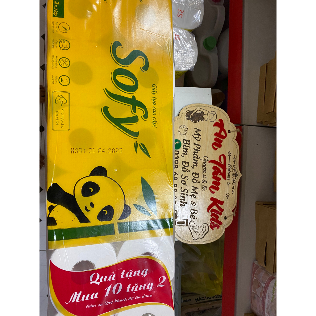 Giấy vệ sinh gấu trúc Sofy (3 lớp) nặng 1.7kg