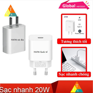 Cốc Sạc Nhanh xiao0mi PD Type C 20W Zmi Cổng Type C HA716  QC 3.0 hỗ trợ sạc nhanh