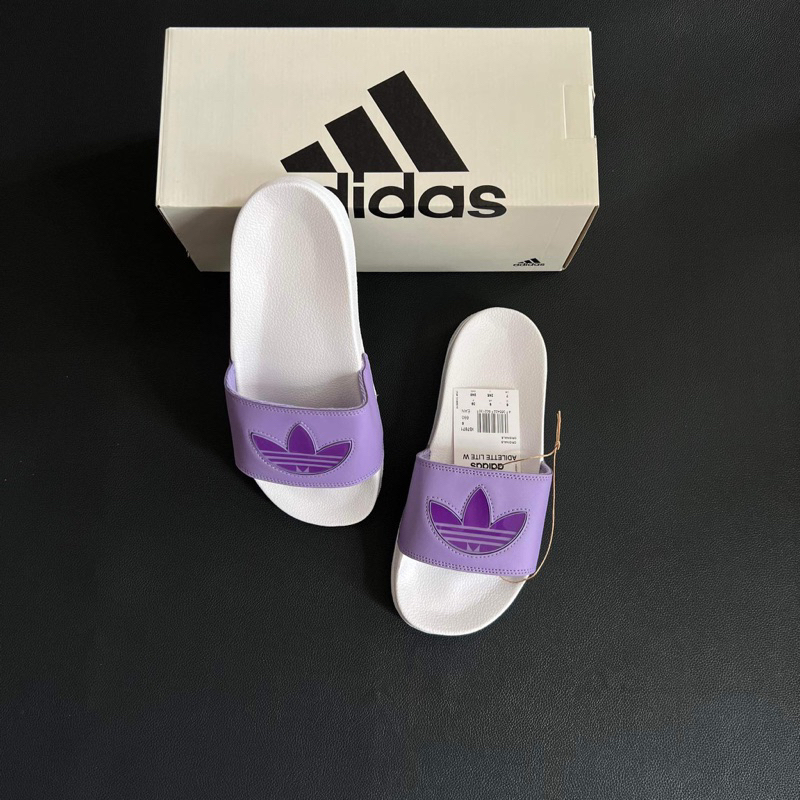 Dép Adidas Adilette Lite Trắng/Tím IG7071