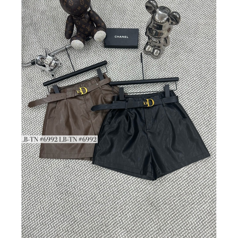 QUẦN SOOC DA KÈM ĐAI DIO CẠP CAO HÀNG QCL1 MS23010