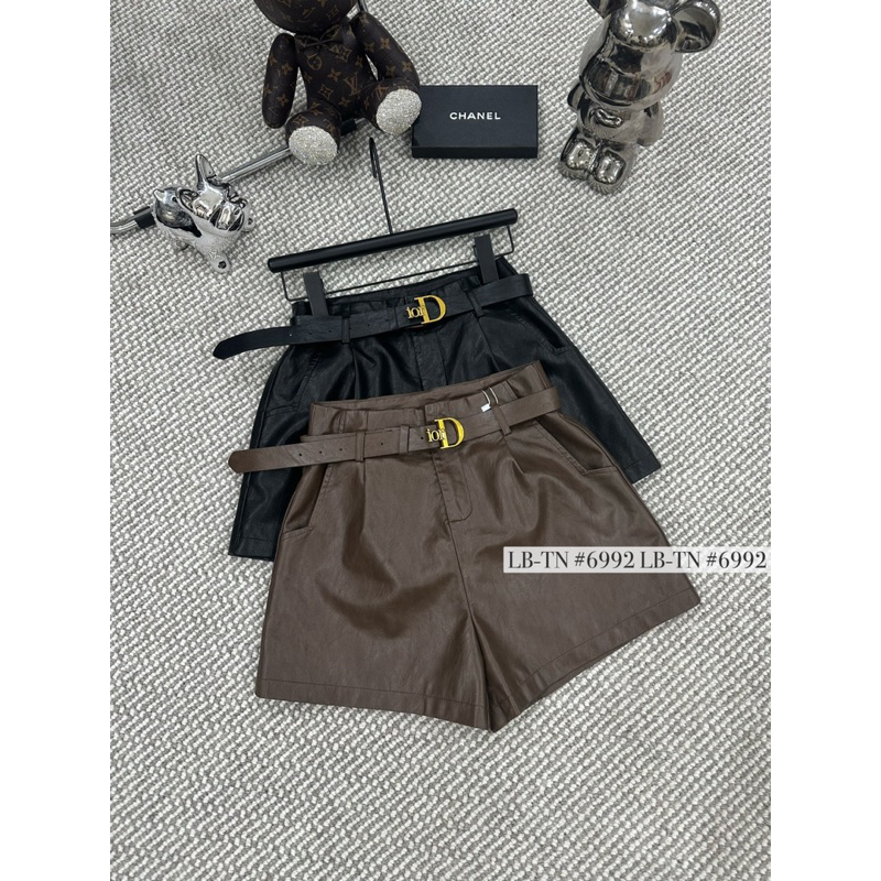 QUẦN SOOC DA KÈM ĐAI DIO CẠP CAO HÀNG QCL1 MS23010