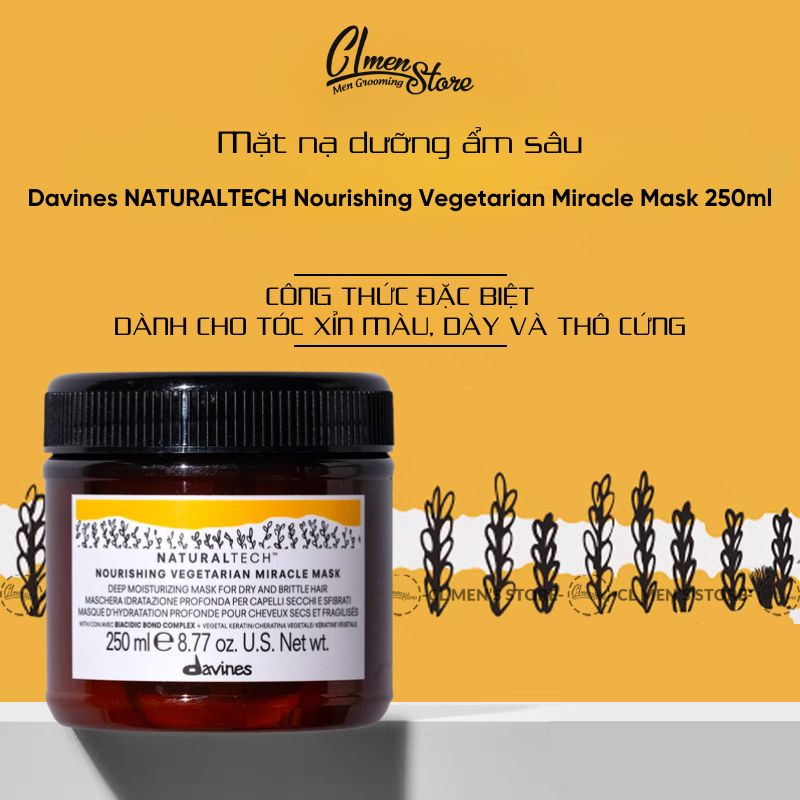 Mặt nạ tóc Dưỡng ẩm sâu Davines Nourishing Vegetarian Miracle Mask - 250ml