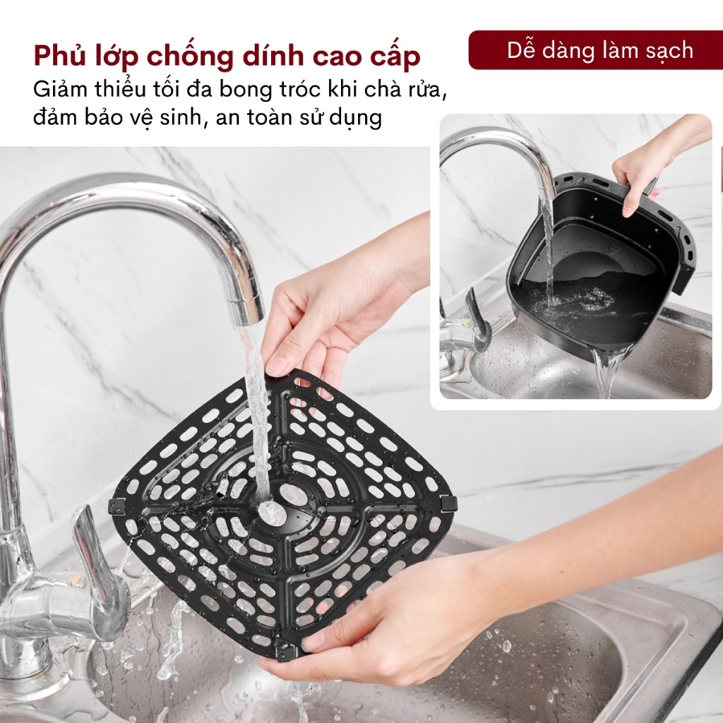 Nồi chiên không dầu nhập khẩu FUJIHOME A5GW dung tích 5,5 lít - Công nghệ Nhật Bản - Lỗi 1 đổi 1 trong 30 ngày