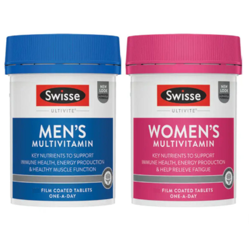 Viên Uống Vitamin Cho Nam và nữ Swisse Ultivite Multivitamin - Men's Multivitamin , Women Multivitamin  Nội Địa Úc