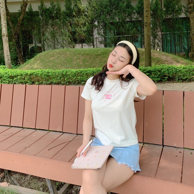 Áo phông nữ áo thun nữ BABY TEE cổ tròn tay ngắn in chữ CALL BABY hottrend PANOSI - A94