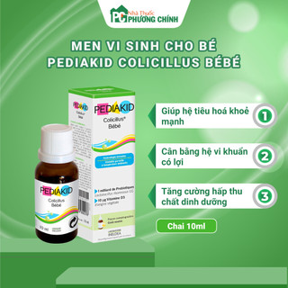 Men vi sinh cho bé pediakid colicillus bébé của pháp - bổ sung lợi khuẩn, giúp cân bằng hệ vi sinh đường ruột