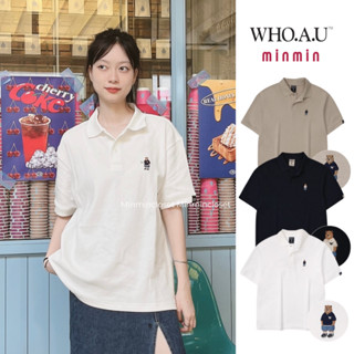   AUTHENTIC 100%  Áo basic polo Whoau chính hãng Hàn Quốc sale 
