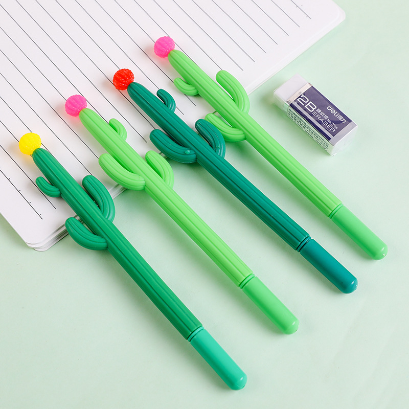Bút gel nước cây hoa xương rồng cute