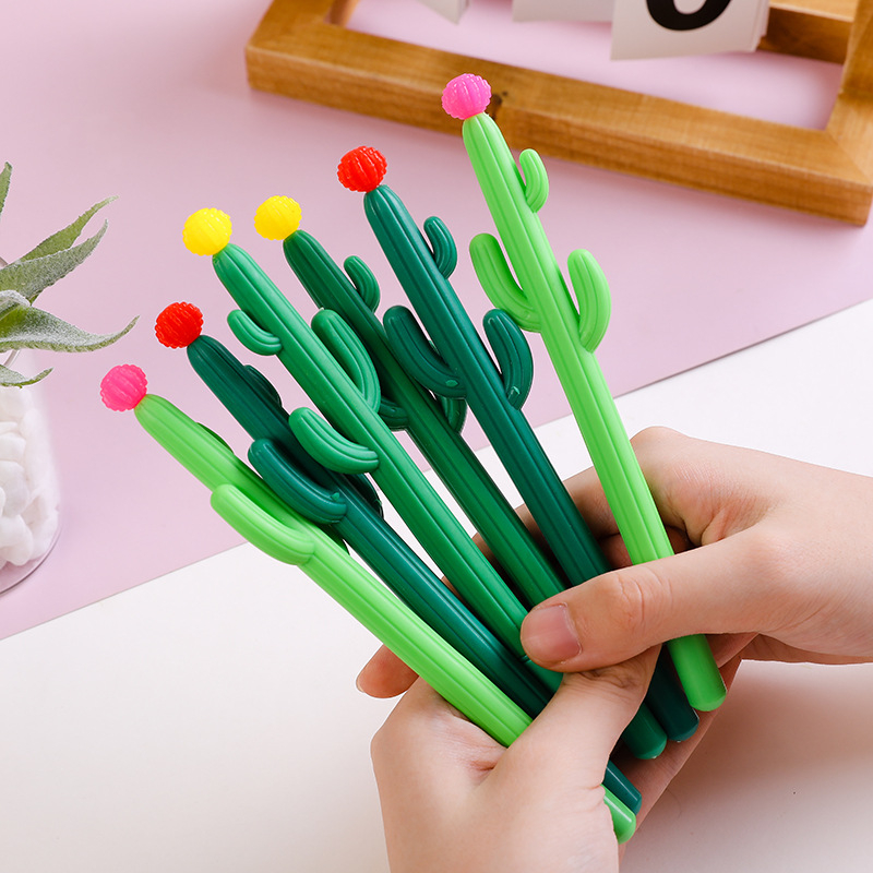 Bút gel nước cây hoa xương rồng cute