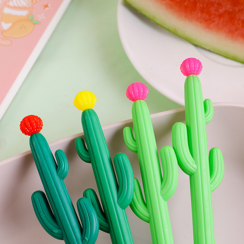 Bút gel nước cây hoa xương rồng cute