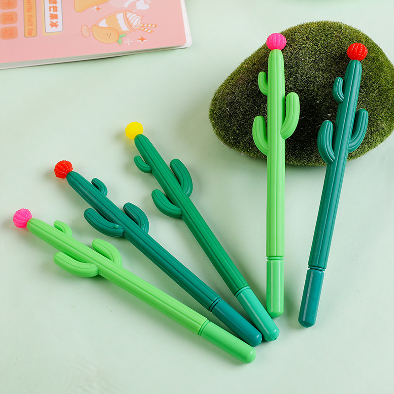 Bút gel nước cây hoa xương rồng cute