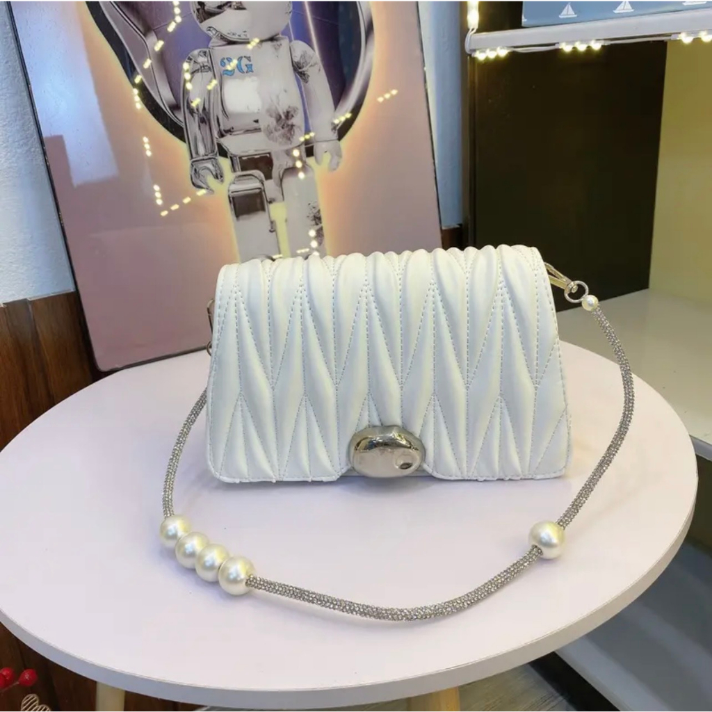 Túi nữ đeo vai đeo chéo quai đá khóa chũng - T44