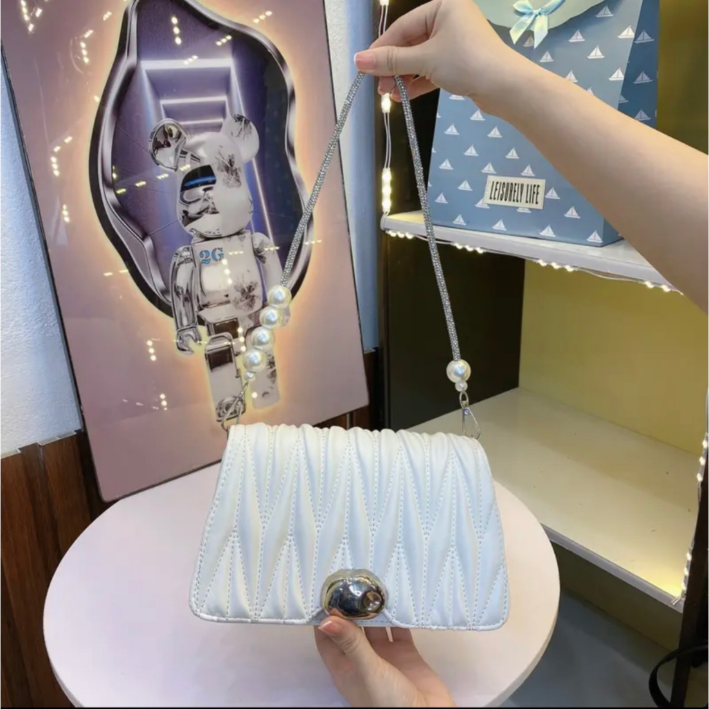 Túi nữ đeo vai đeo chéo quai đá khóa chũng - T44