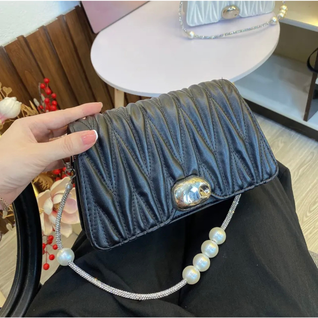 Túi nữ đeo vai đeo chéo quai đá khóa chũng - T44