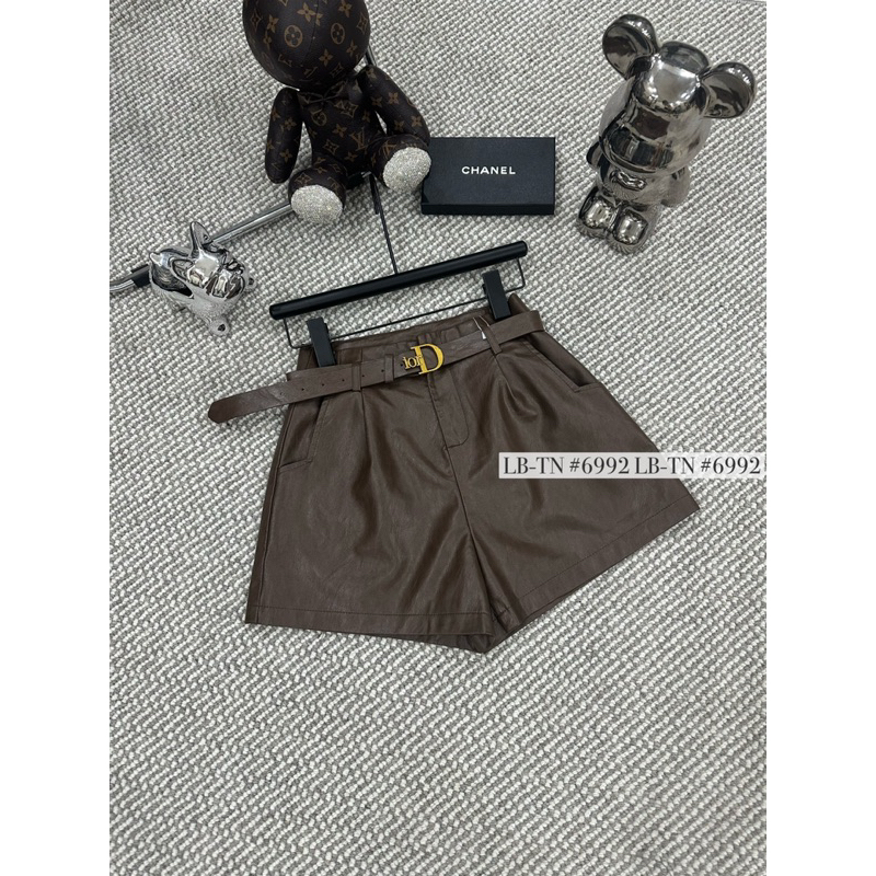 QUẦN SOOC DA KÈM ĐAI DIO CẠP CAO HÀNG QCL1 MS23010