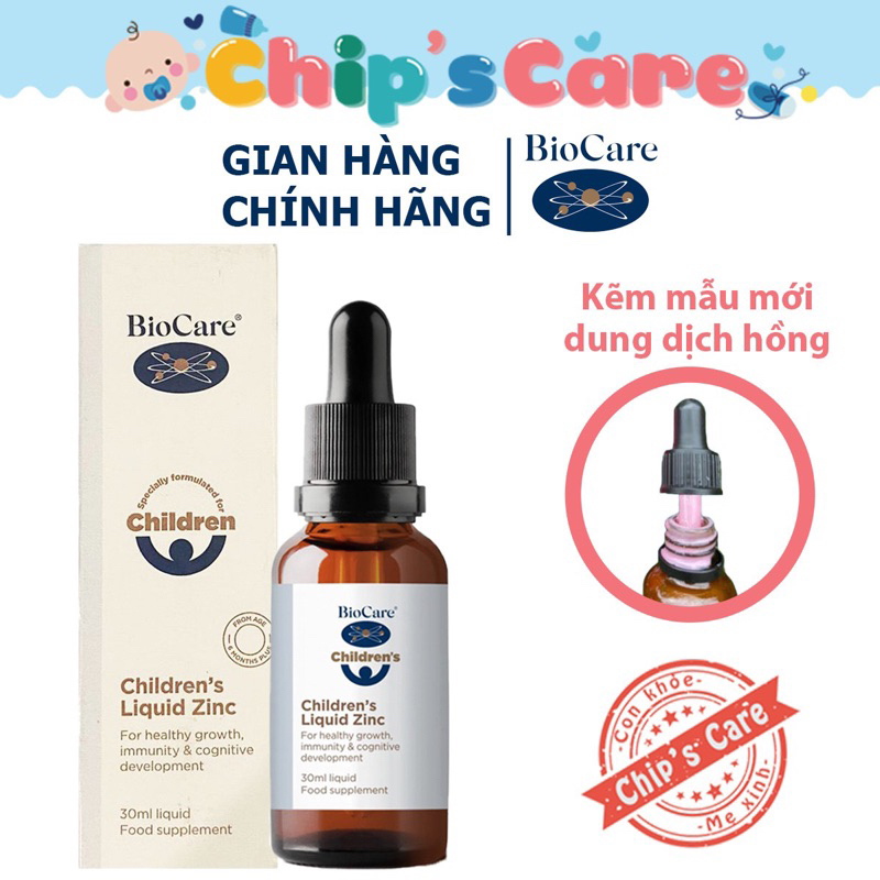 Kẽm BioCare Bio Care ZinC mẫu mới dung dịch hồng cho bé