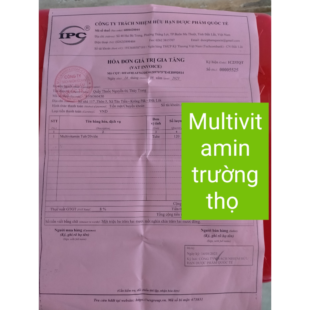 Viên sủi MULTIVITAMIN Tub 20 viên sủi bọt