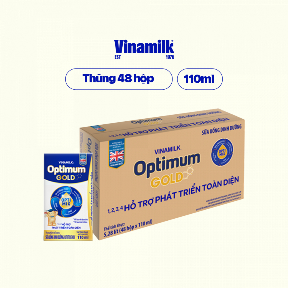 Thùng 48 hộp Sữa nước Vinamilk Optimum Gold 110ml