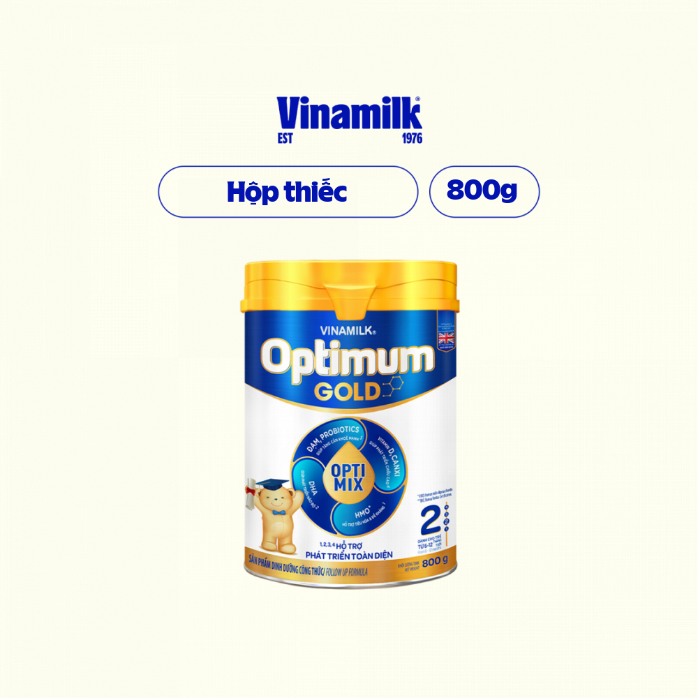 Sữa bột Optimum Gold 2 - Hộp thiếc 800g