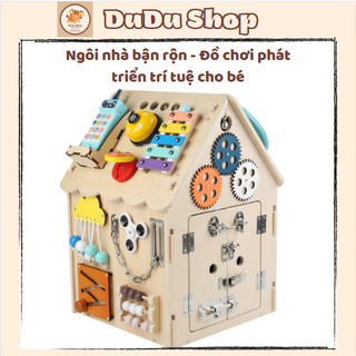 Đồ chơi thông minh ngôi nhà bận rộn dudushop, đồ chơi giáo dục bằng gỗ kích thích phát triển trí tuệ cho bé