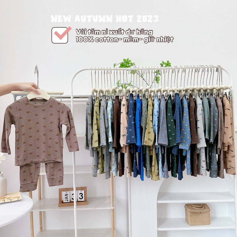 SET 3 BỘ TĂM NỈ XUẤT DƯ CHO BÉ