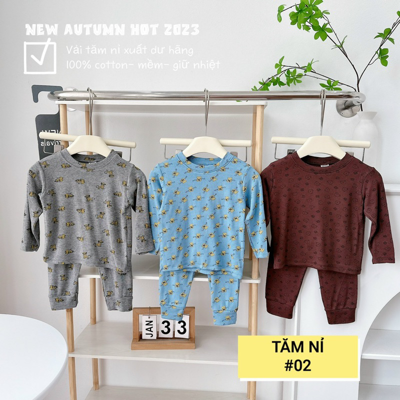 SET 3 BỘ TĂM NỈ XUẤT DƯ CHO BÉ