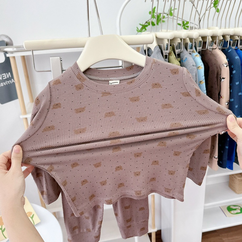 SET 3 BỘ TĂM NỈ XUẤT DƯ CHO BÉ