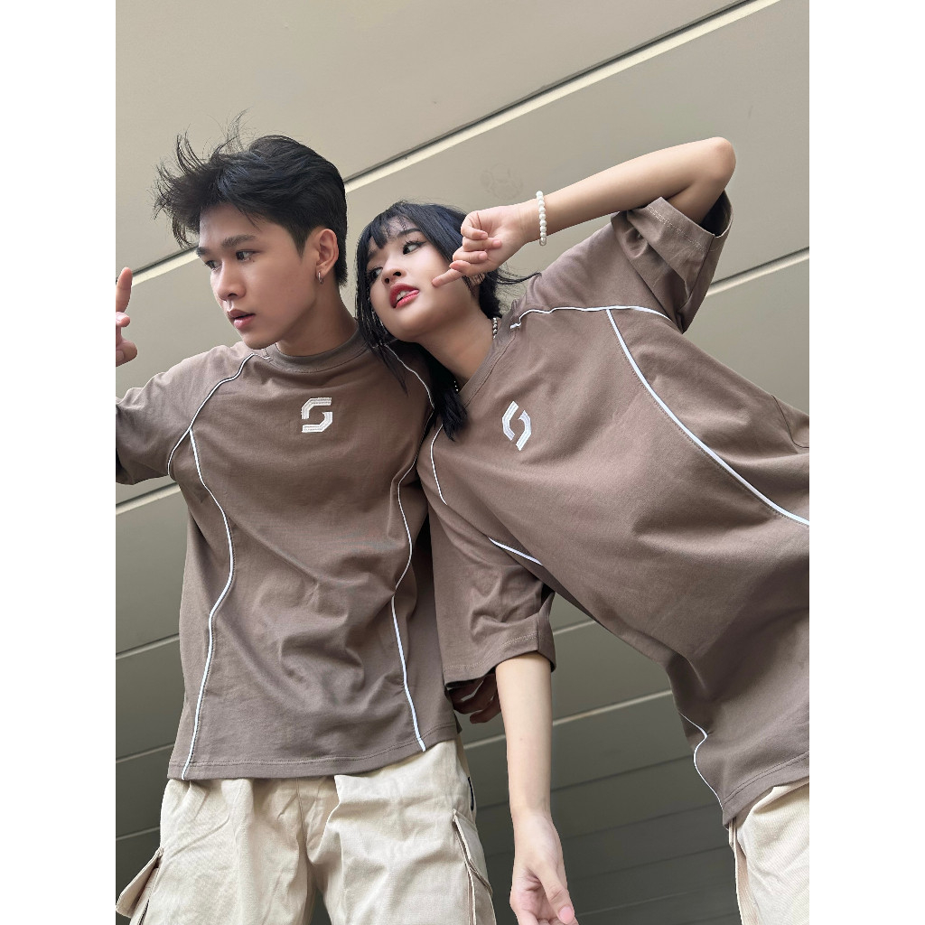 Áo thun, áo phông Raglan Saigonese cotton phối line 4 màu form unisex nam nữ