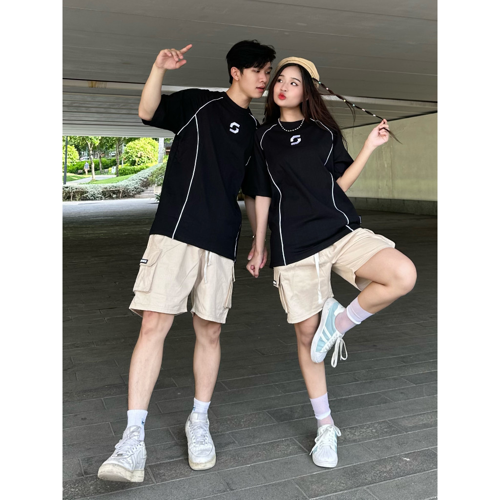 Áo thun, áo phông Raglan Saigonese cotton phối line 4 màu form unisex nam nữ