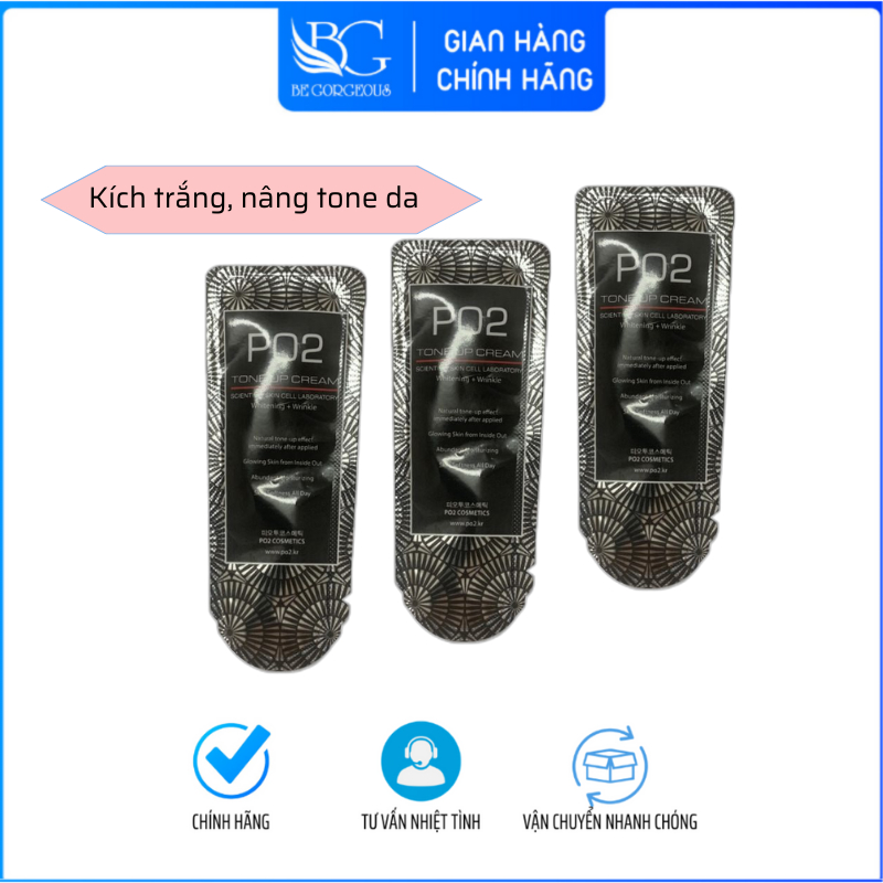 Kem dưỡng trắng da sample PO2 dạng váng sữa kích trắng chống lão hóa 3g