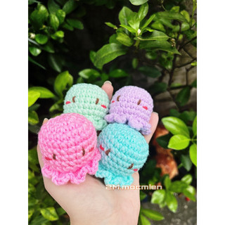Móc khoá bạch tuộc cute bằng len - 100% handmade
