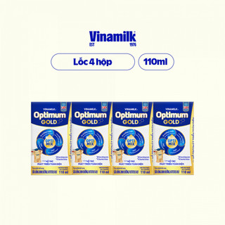 Lốc 4 hộp Sữa bột pha sẵn Optimum Gold - hộp 110ml