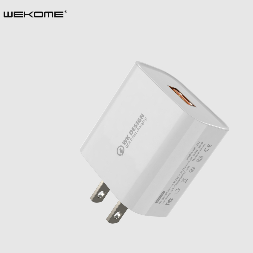 Bộ sạc nhanh 18W Wekome kèm dây sạc 1m siêu bền dành cho các dòng thiết bị ip8 x 11 12 13promax