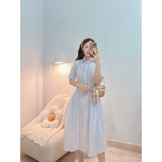 ĐẦM SƠ MI PHỐI KIỂU NÚT