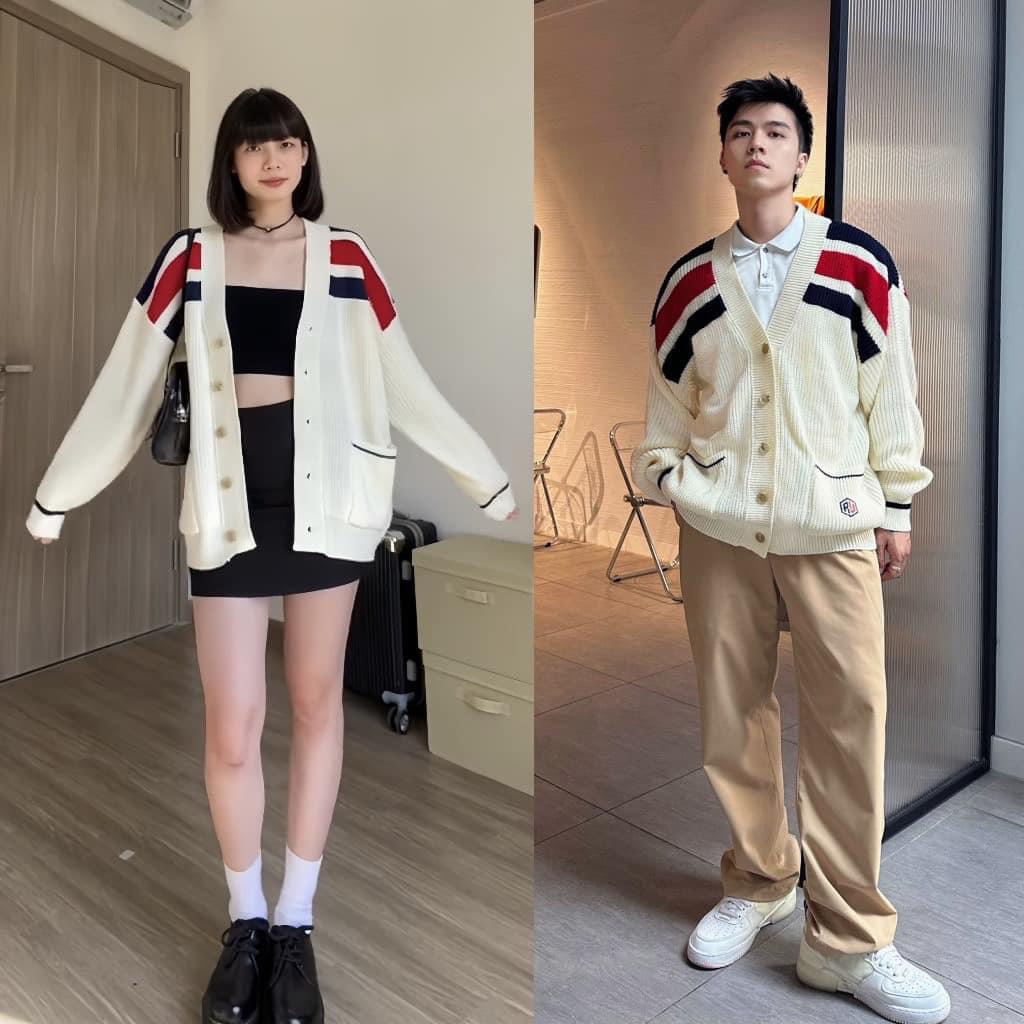 Áo khoác len cardigan cho cả nam và nữ Hadu shop
