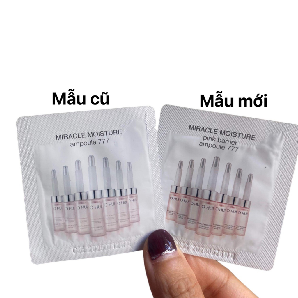 Gói sample tinh chất 777 Ohui phục hồi tái tạo và căng bóng da - Miracle Moisture Ampoule Ohui 777 1ml