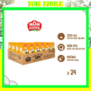 Thùng 24 hộp nước cốt dừa tươi mom cooks cocoxim 200ml,chefs choice-tuh