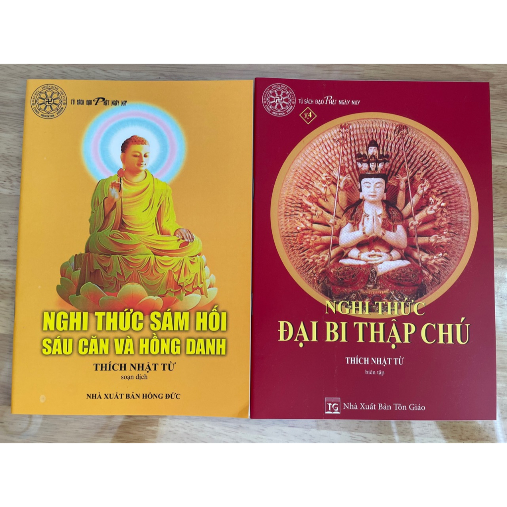 Sách - Combo Nghi Thức Đại Bi Thập Chú và Nghi Thức Sám Hối Sáu Căn Hồng Danh - TT Thích Nhật Từ