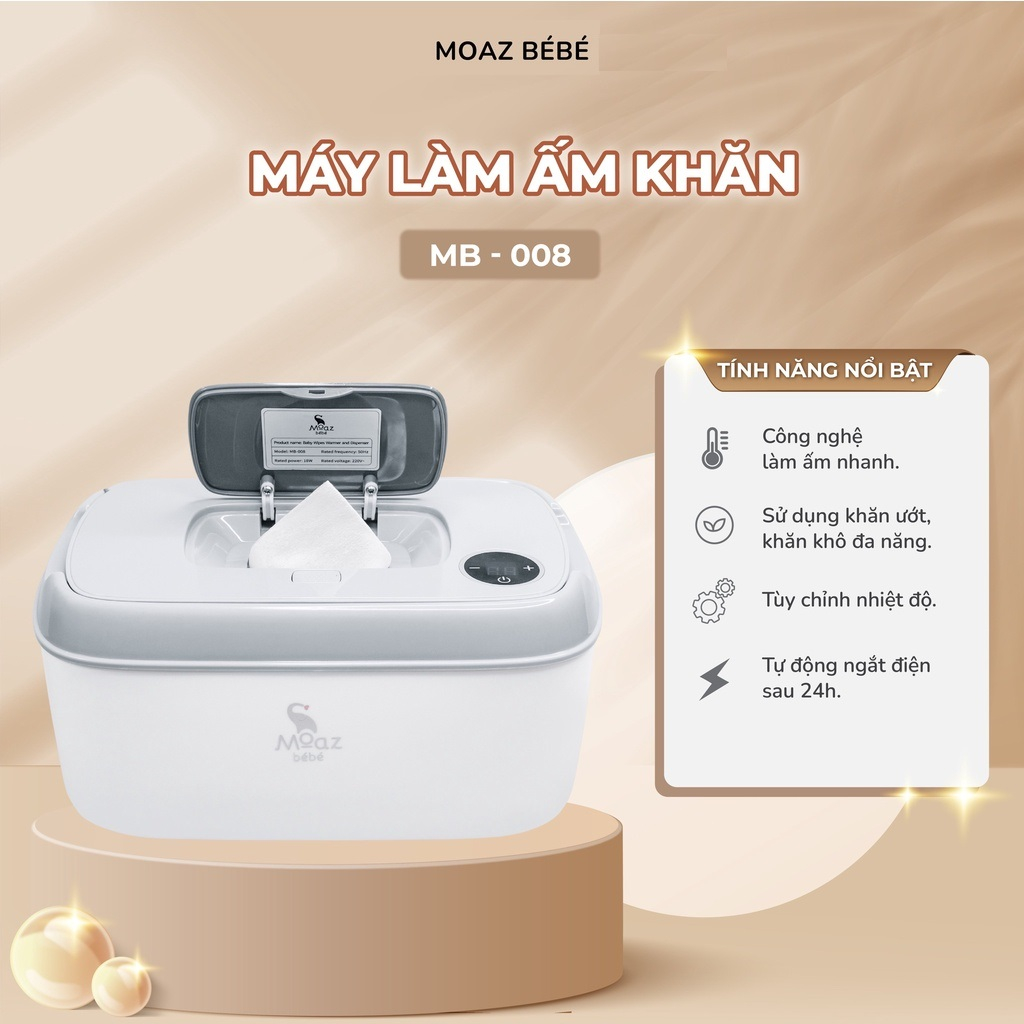 MÁY LÀM ẤM KHĂN ƯỚT MOAZ BÉBÉ MB008