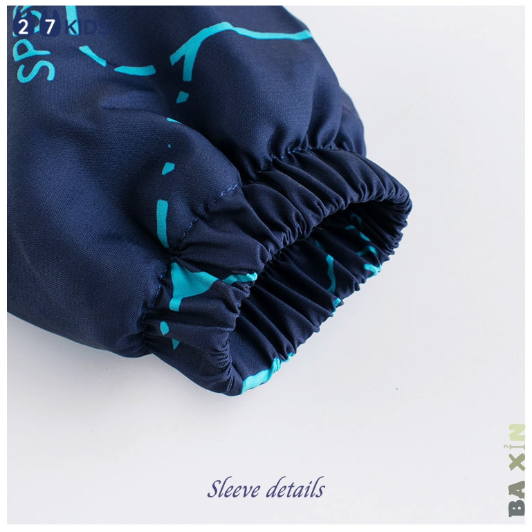 Áo khoác gió chần bông 27kids dài tay có mũ khoá kéo cho bé trai trẻ em từ 2 đến 10 tuổi size đại xuất dư