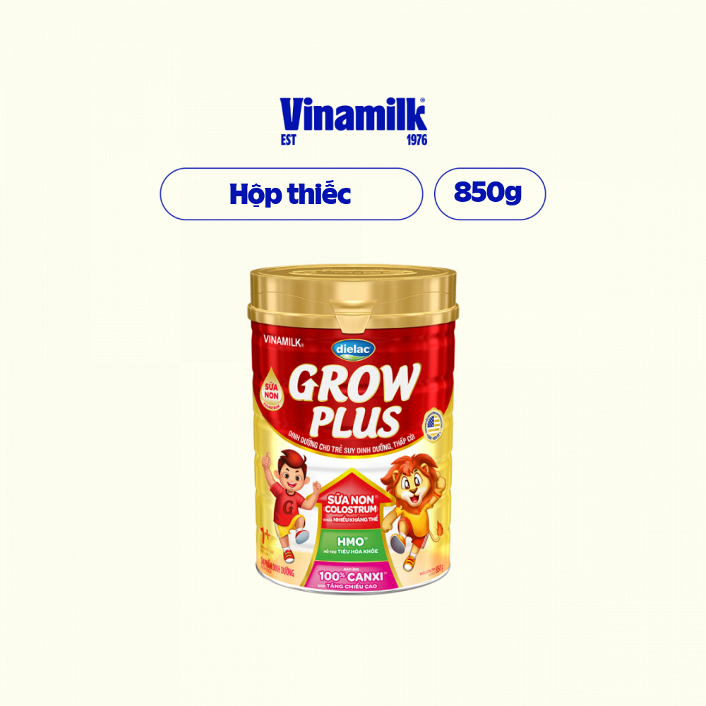 Sữa Non Vinamilk Dielac Grow Plus 1+ HT 850g (Sữa bột cho trẻ từ 1 - 2 tuổi)