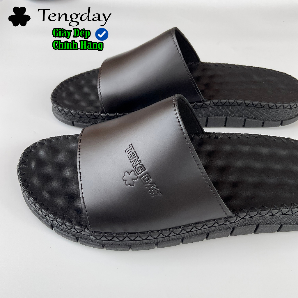 Dép Doctor Dành Cho Nam Nữ, Full Da Bò, Full Khâu Chỉ, Đế Đúc Cao Su êm Chân - Tengday Vietnam