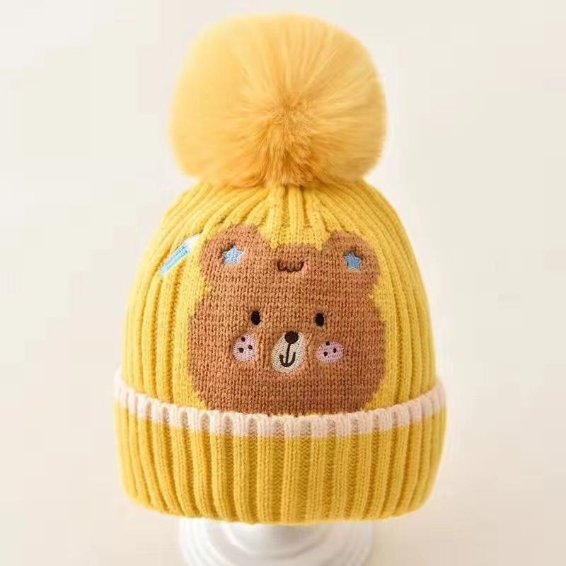 Mũ len hình gấu, thỏ, kỳ lân, khủng long và có bông trên đầu siêu cute dành cho bé từ 5 tháng - 2 tuổi